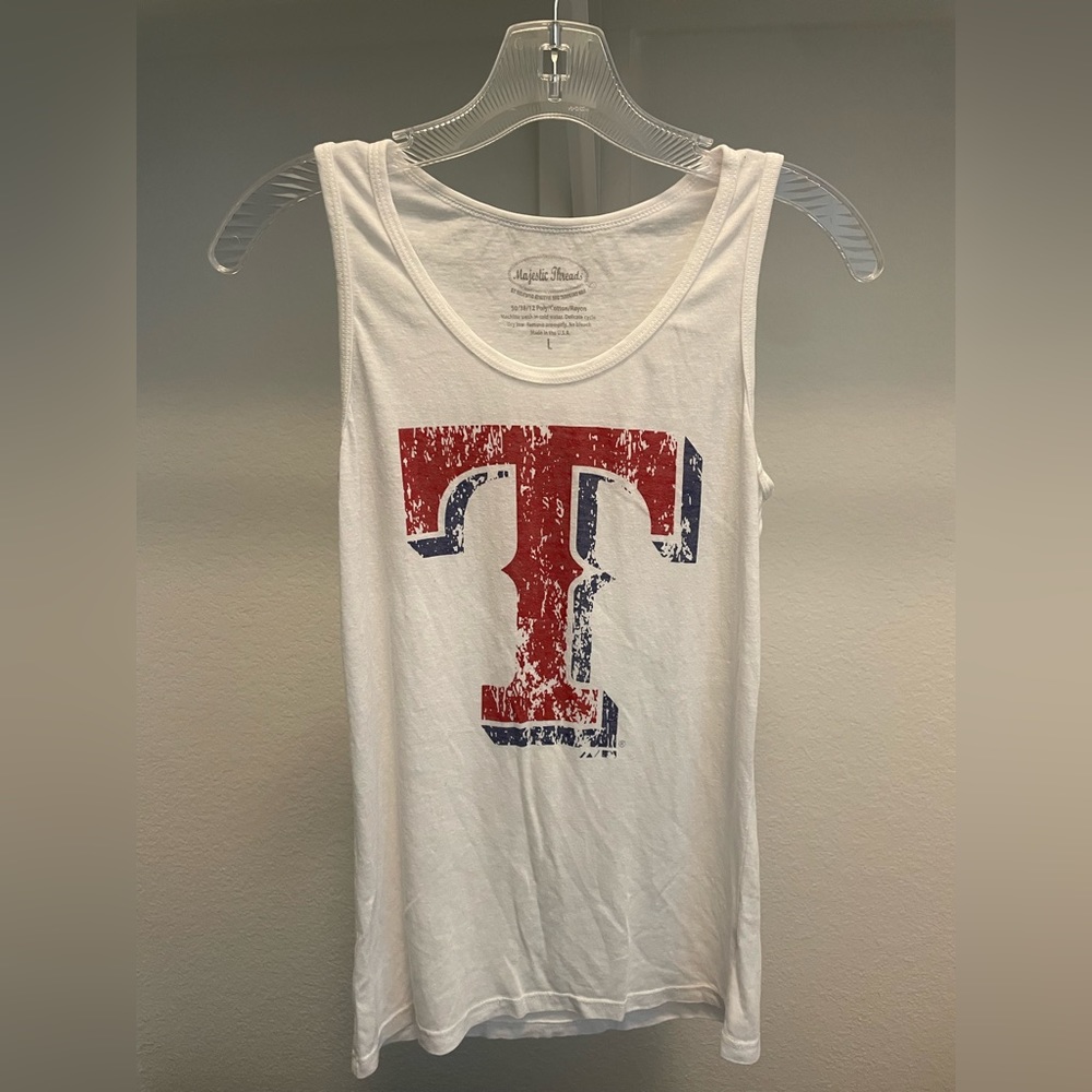 Texas Rangers Majestic Threads tank top